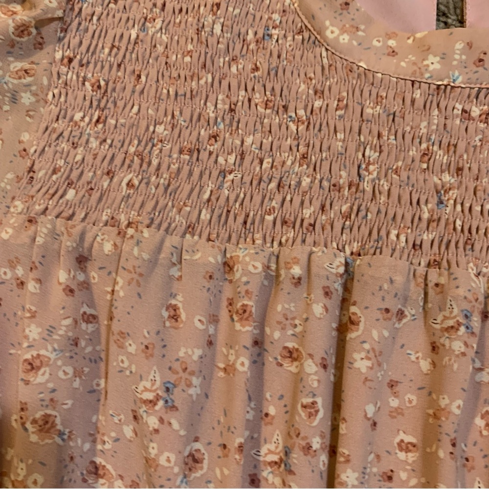 LUSH Floral Long Sleeve Dress Large - Picture 6 of 9